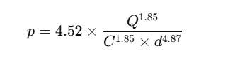 Hazen-Williams Equation